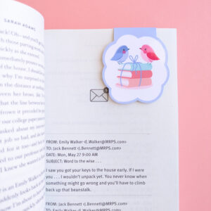 Chapter Chirpers Pale Blue Magnetic Bookmark original design by Ateu of Ateu Studio