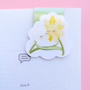Daffodil Hug Szn magnetic Bookmark Mint Meadow by Ateu Studio, a bookish product
